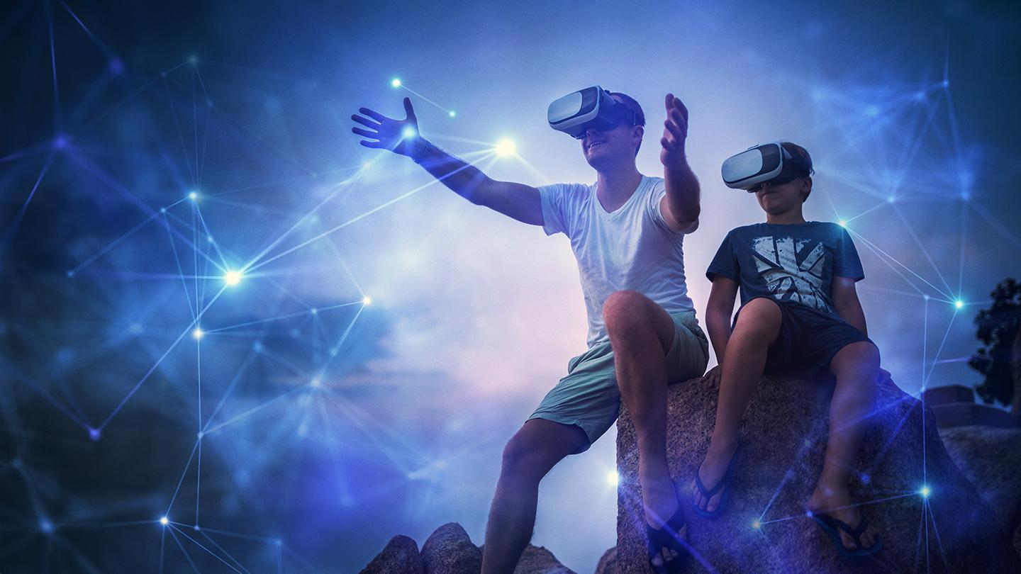 Група друзів у VR